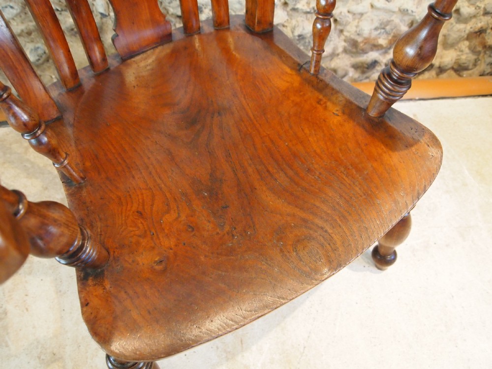 Chair rare fine Victorian Windsor Grandfather armchair c1860 View X