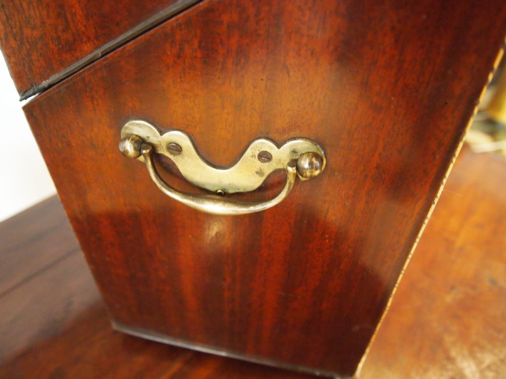 Knife box fine George III Mahogany original interior c1780 View XI