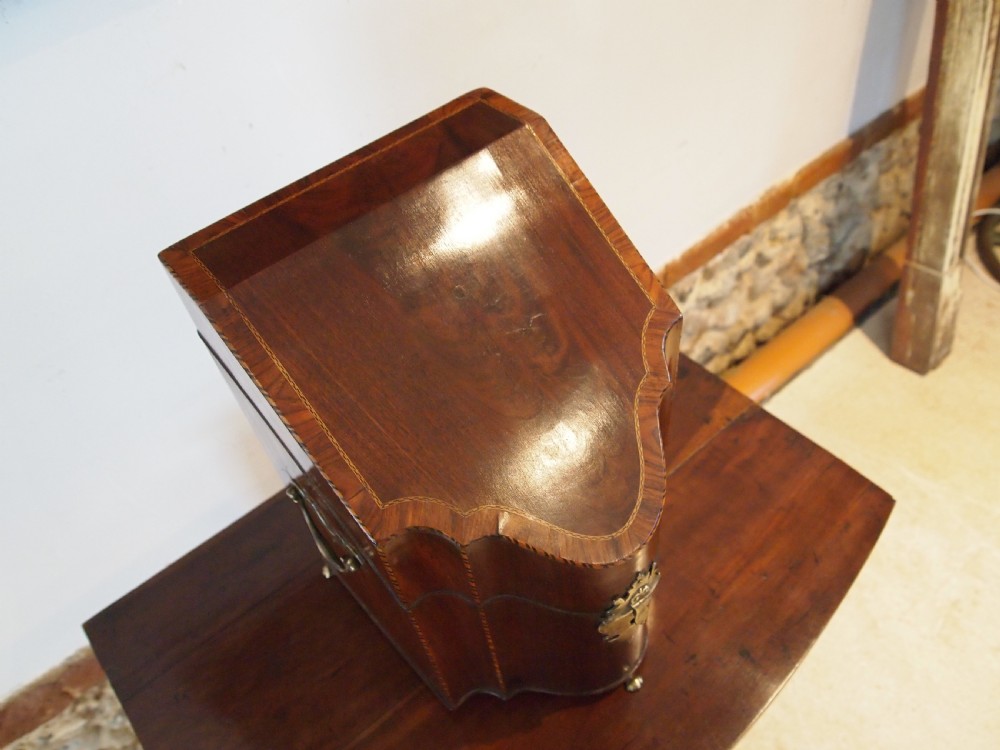 Knife box fine George III Mahogany original interior c1780 View XII