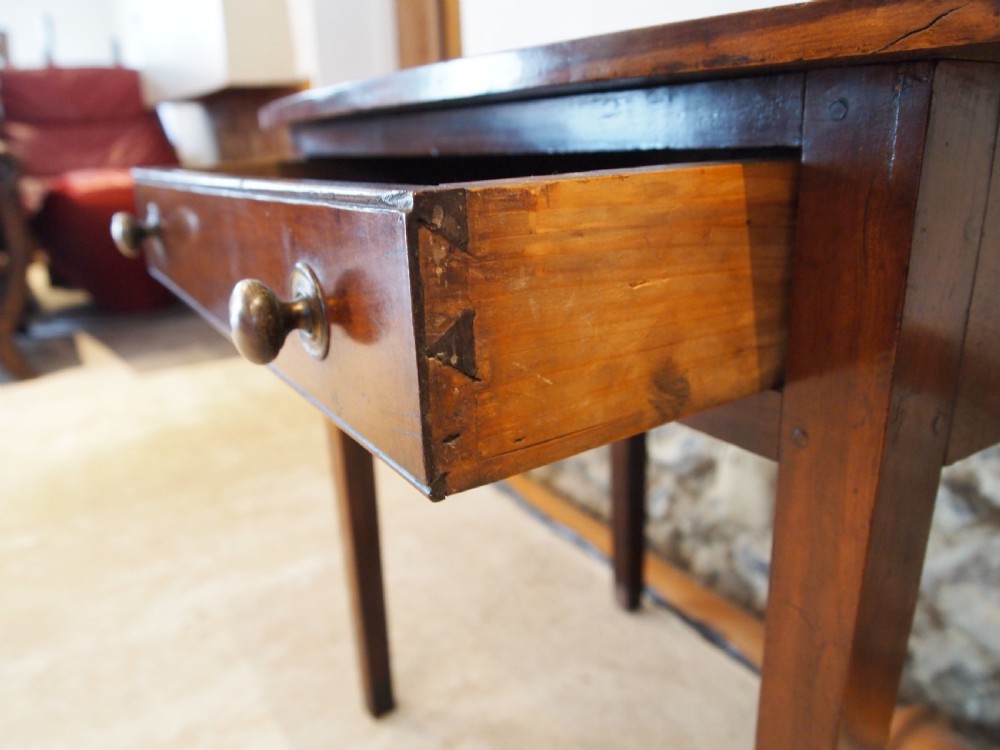 Table very rare George III Cherry side hall lamp console c1800 View III