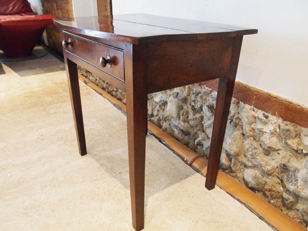 Table very rare George III Cherry side hall lamp console c1800 View XI