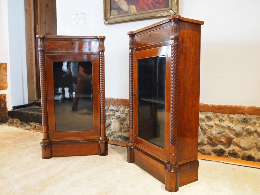 Wow outstanding pair of Edwardian Rosewood pier cabinets c1900