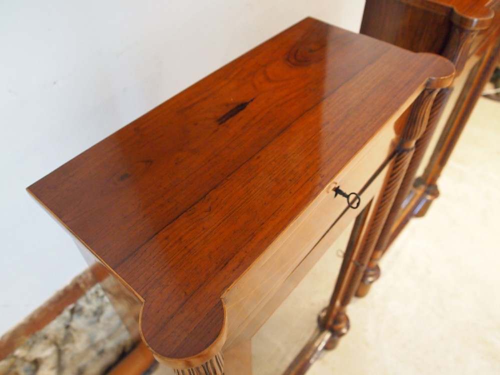 Wow outstanding pair of Edwardian Rosewood pier cabinets c1900 View III