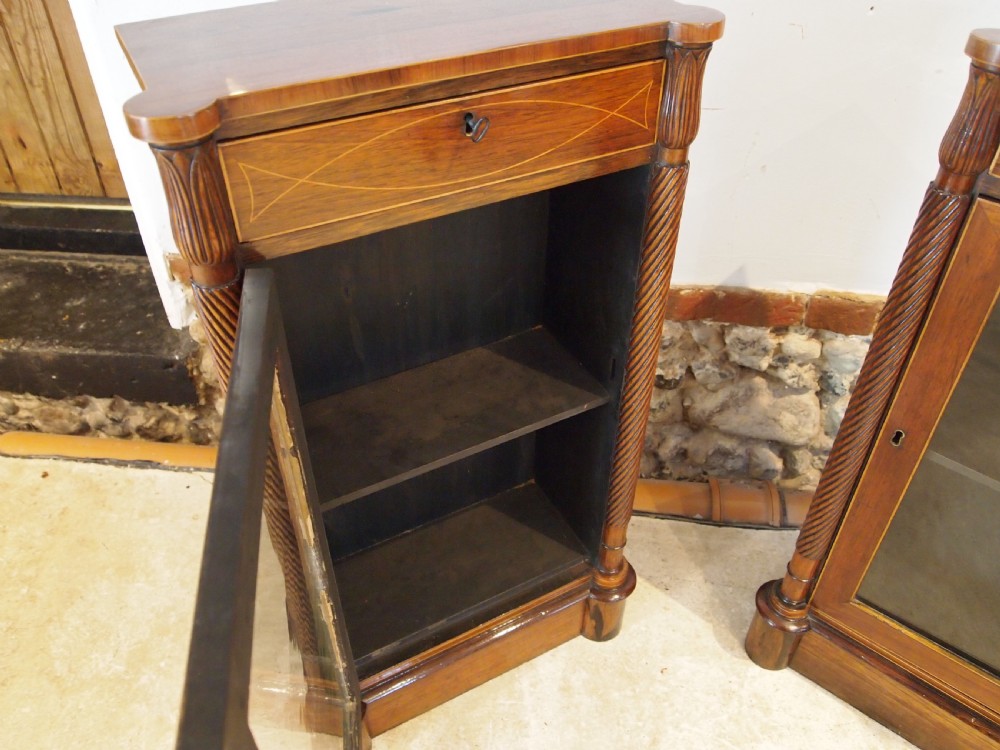 Wow outstanding pair of Edwardian Rosewood pier cabinets c1900 View VII