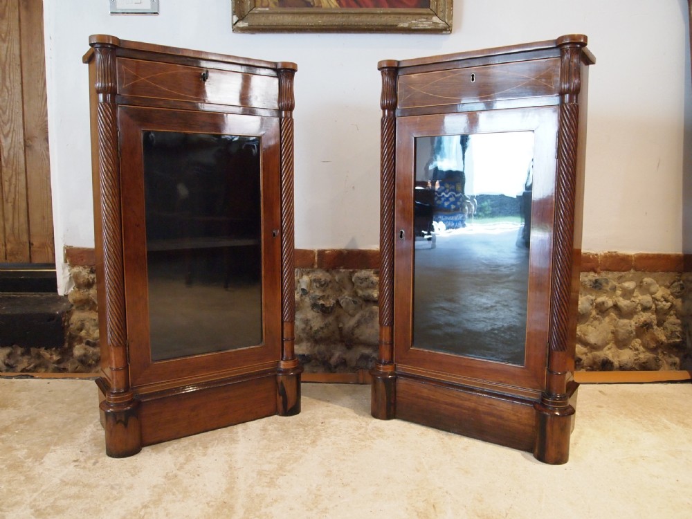 Wow outstanding pair of Edwardian Rosewood pier cabinets c1900 View VIII