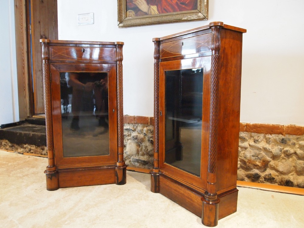 Wow outstanding pair of Edwardian Rosewood pier cabinets c1900 View IX