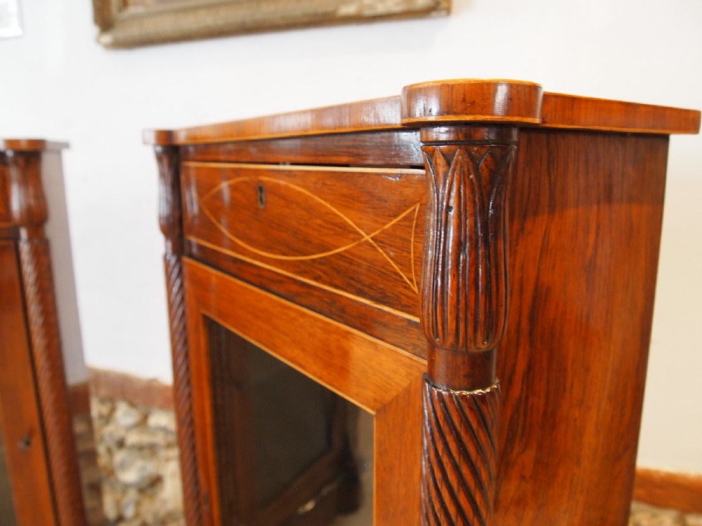 Wow outstanding pair of Edwardian Rosewood pier cabinets c1900 View XIII