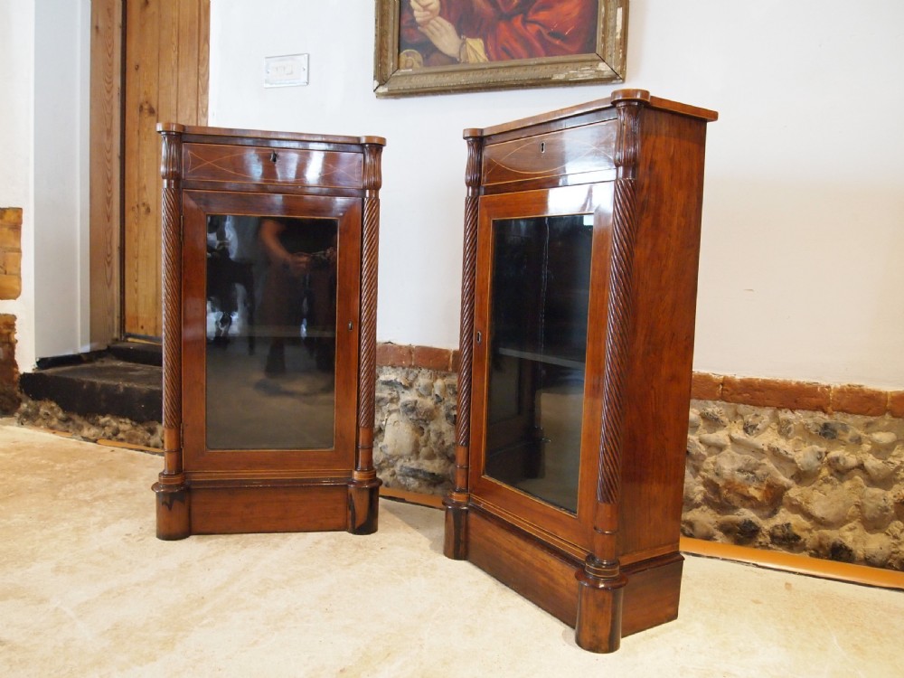 Wow outstanding pair of Edwardian Rosewood pier cabinets c1900 View XIV
