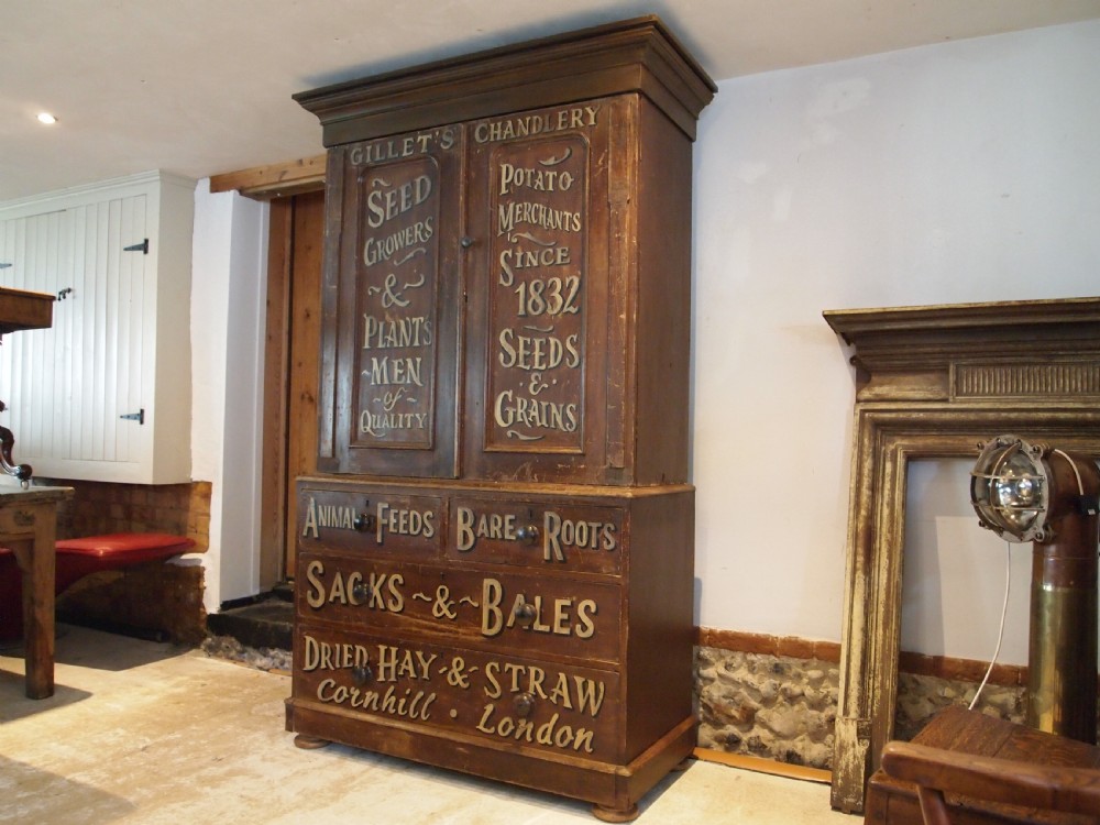 Chest of drawers Cupboard press Victorian pantry c1850 View VI