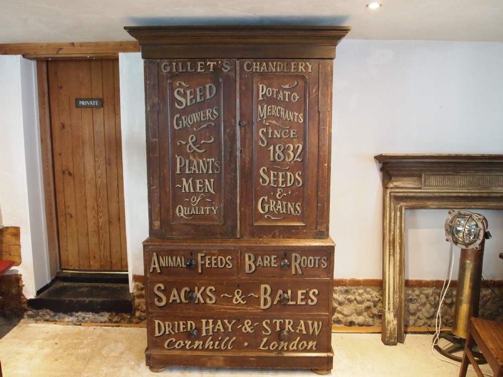 Chest of drawers Cupboard press Victorian pantry c1850 View XIV