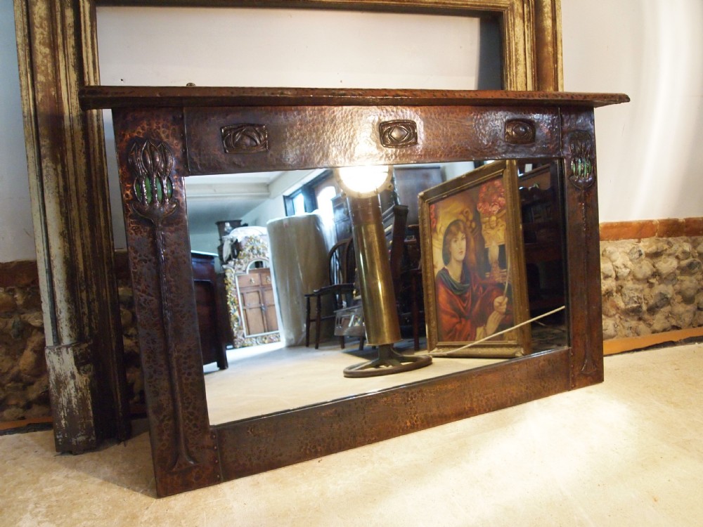 Mirror outstanding Arts & Crafts Glasgow school c1890 View XV