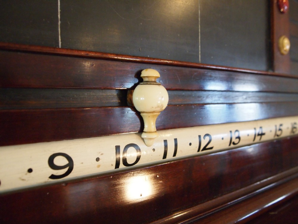 Snooker scoreboard Cox & Yeman Mahogany c1890 View XI