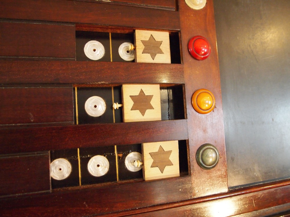 Snooker scoreboard Cox & Yeman Mahogany c1890 View XV