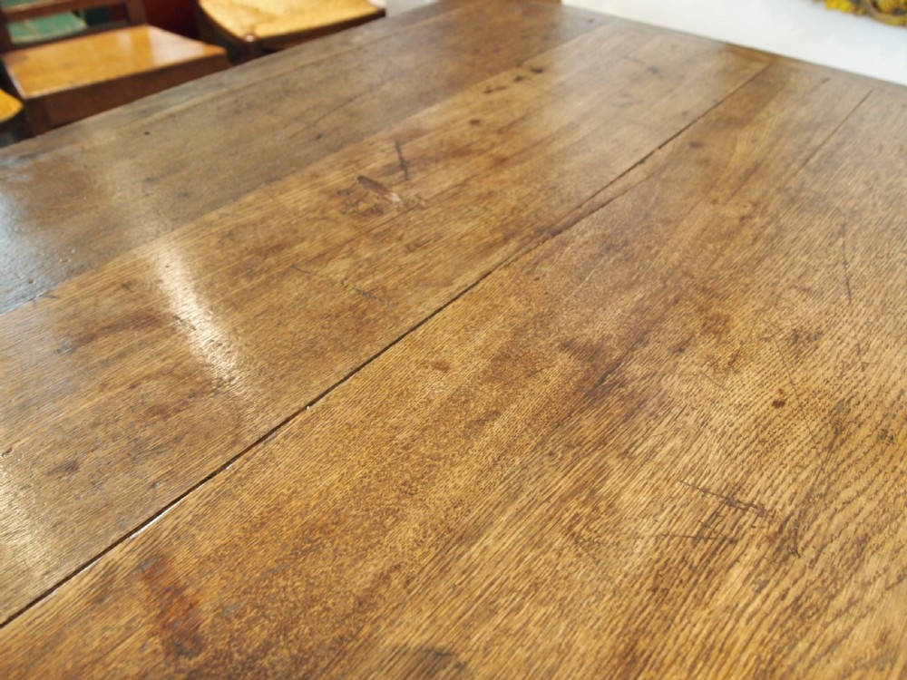 Table refectory farmhouse dining French Oak c1880 View III