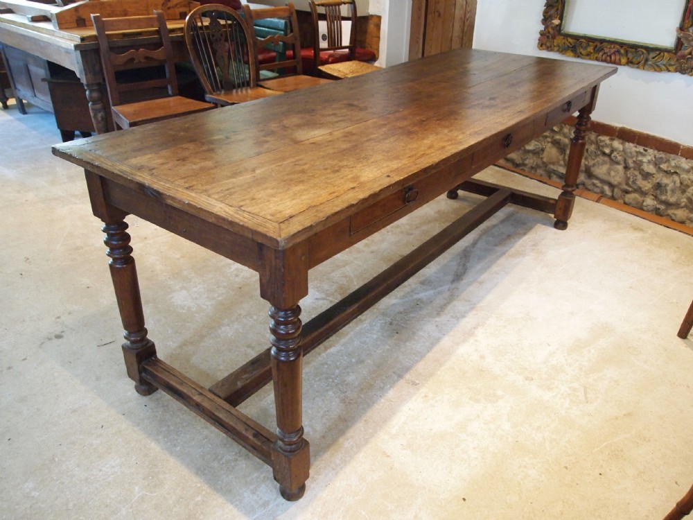 Table refectory farmhouse dining French Oak c1880 View X