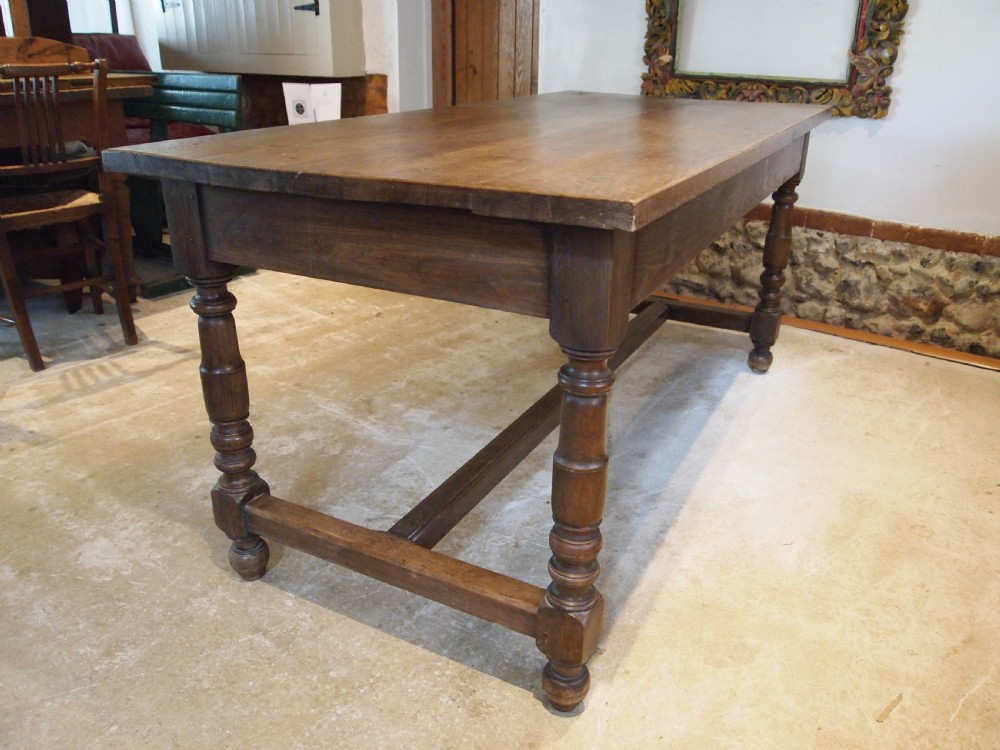 Table refectory Farmhouse dining French Chestnut c1890 View III