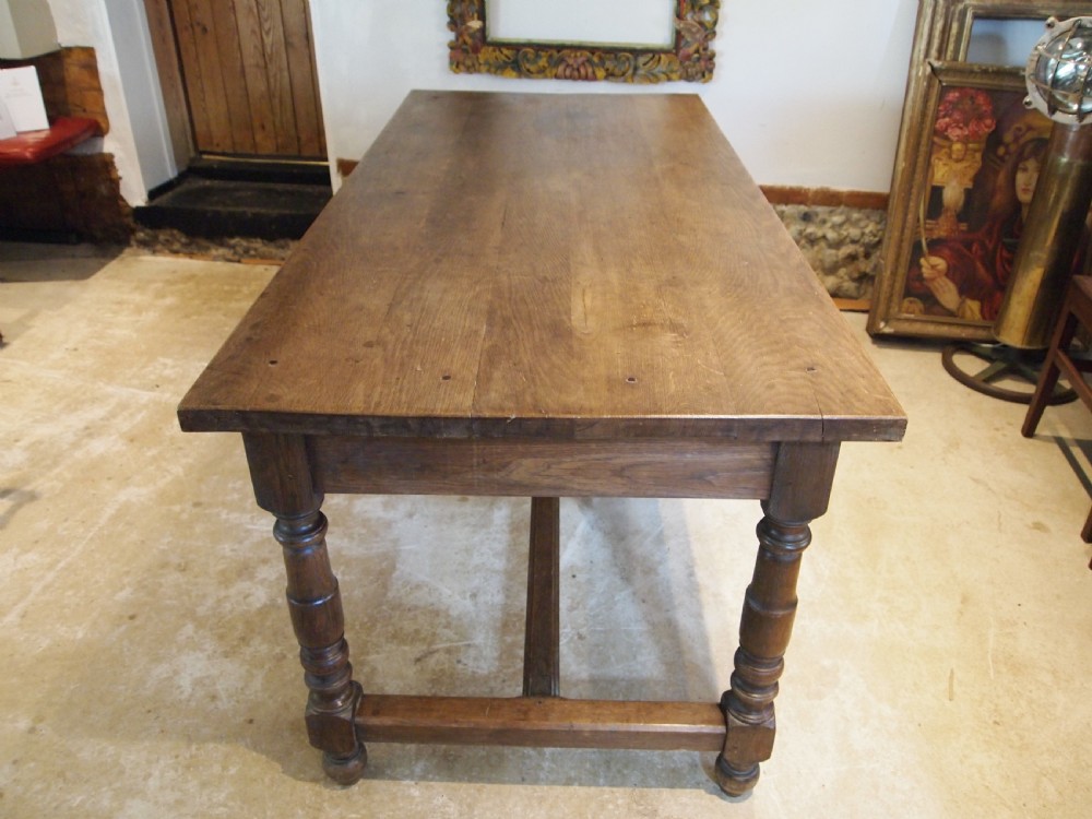 Table refectory Farmhouse dining French Chestnut c1890 View VI