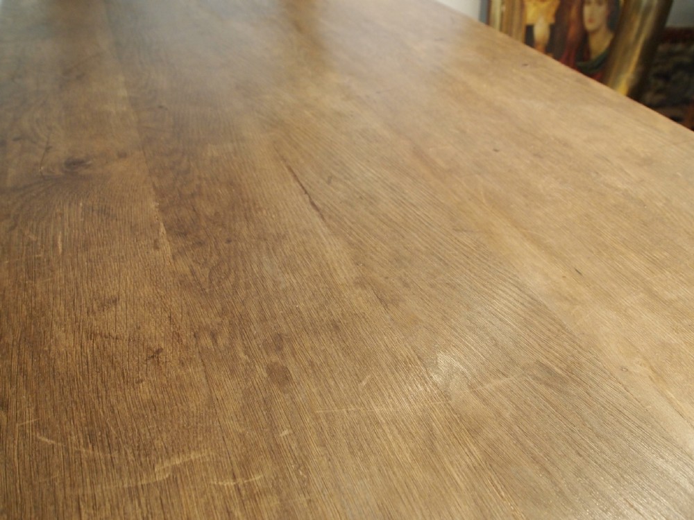 Table refectory Farmhouse dining French Chestnut c1890 View XII