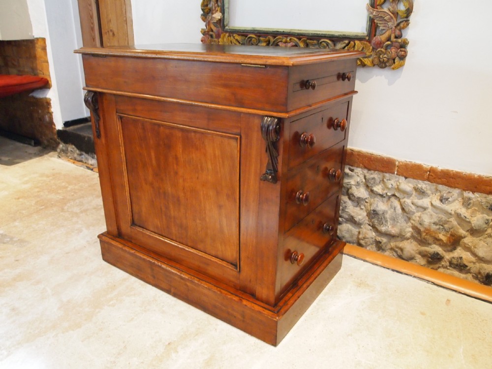 Desk wonderful compact early Victorian Mahogany c1840 View IX