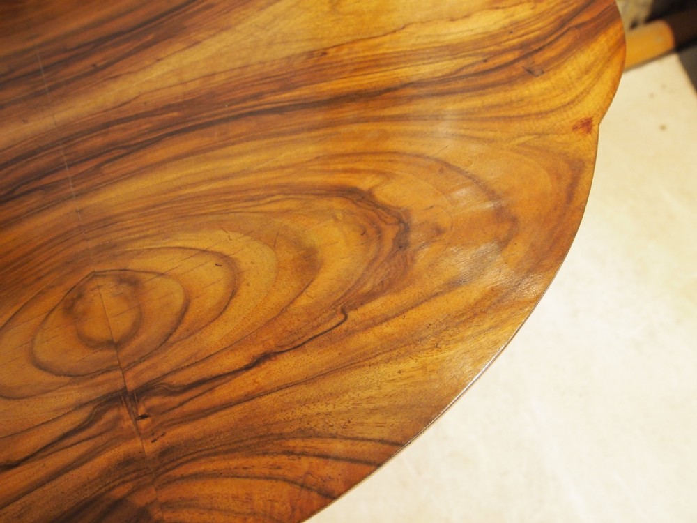 Table Art Deco Walnut lamp hall side console c1920 View XI