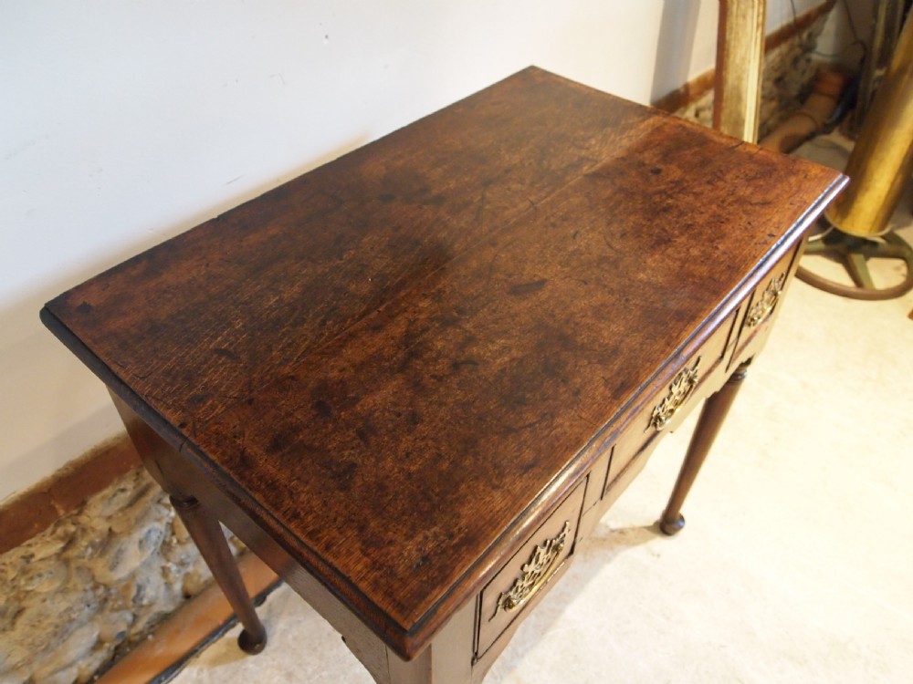 Table superb lowboy George III Oak c1770 View IV
