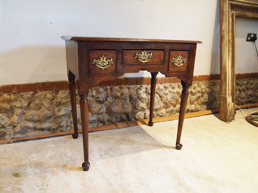 Table superb lowboy George III Oak c1770 View VI