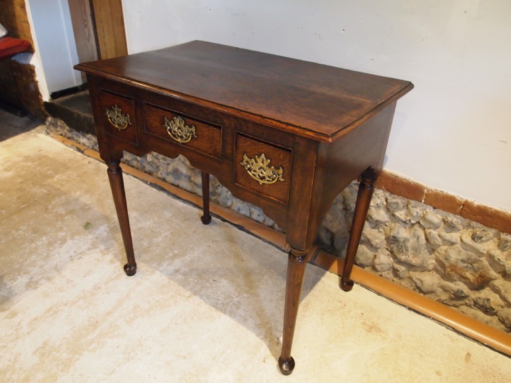 Table superb lowboy George III Oak c1770 View VIII