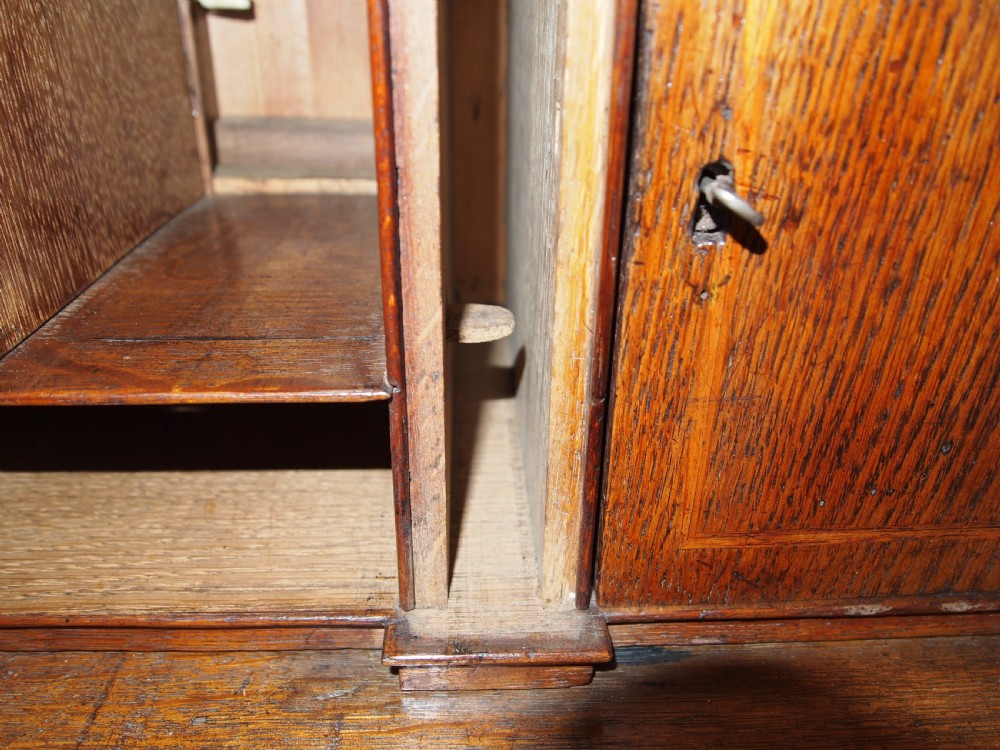 Bureau superb George III Oak sunburst c1760 View XI