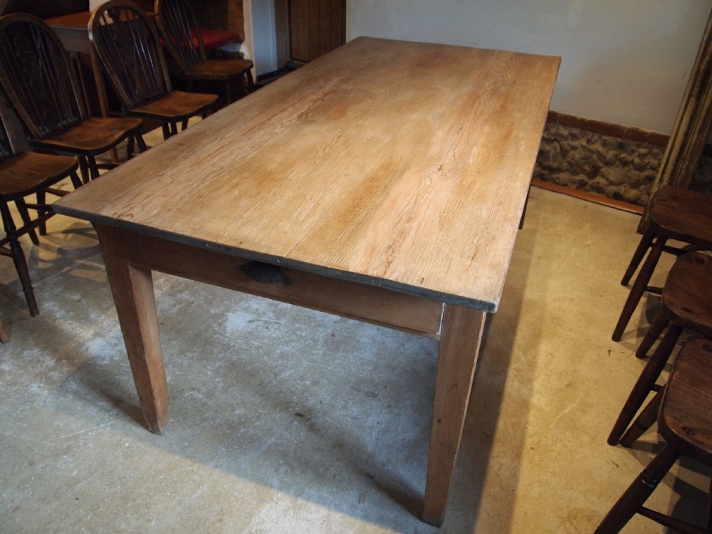 Table refectory farmhouse Victorian scrub top c1890 View II