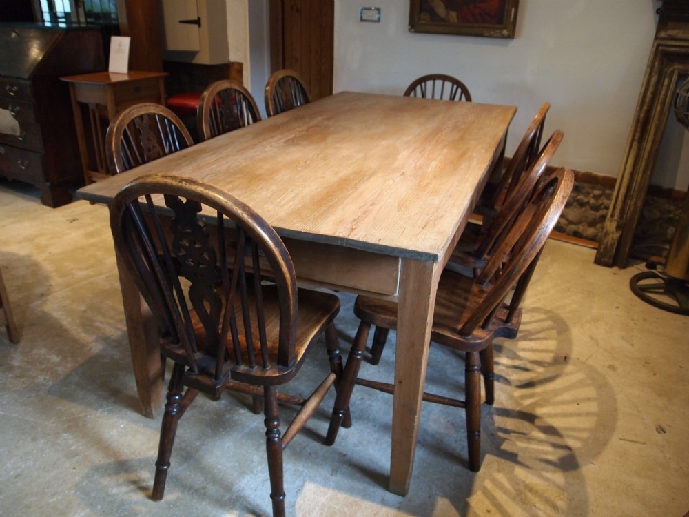 Table refectory farmhouse Victorian scrub top c1890 View III