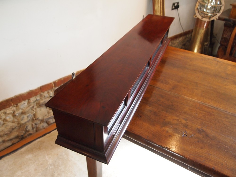 Snooker ball cabinet Victorian Orme and Sons Mahogany c1890 View VI