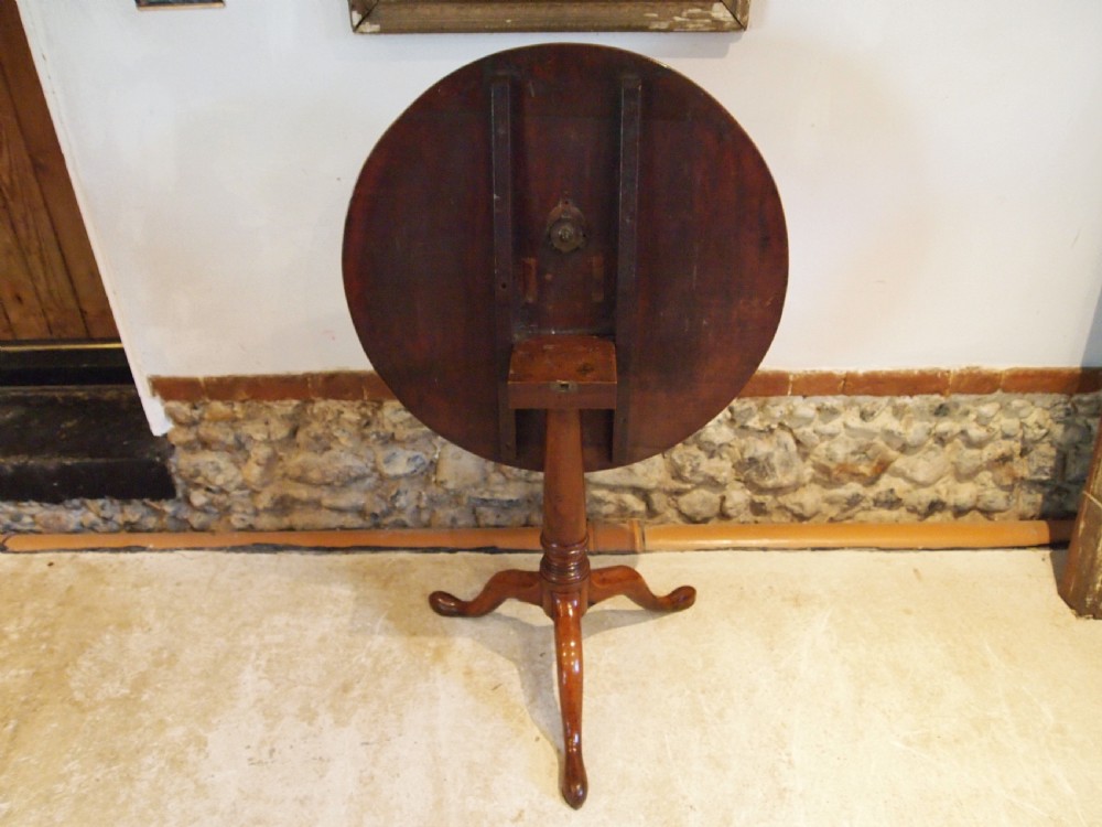 Table very rare George III Apple wood tilt top table c1780 View IV
