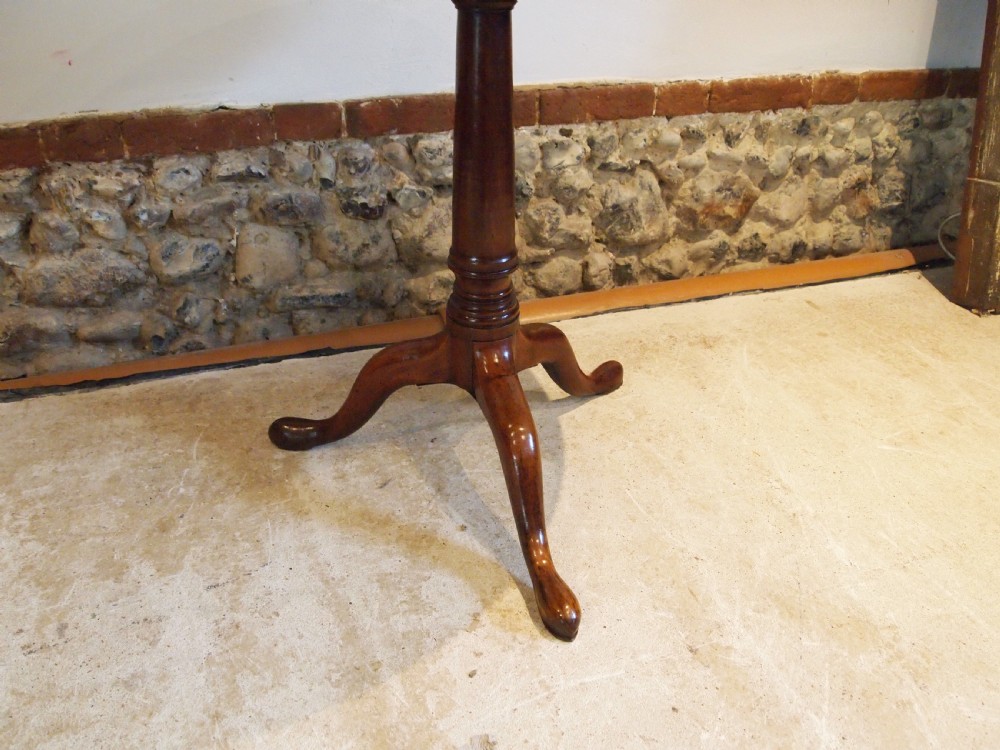 Table very rare George III Apple wood tilt top table c1780 View VI