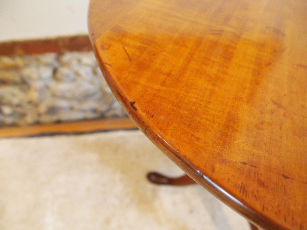 Table very rare George III Apple wood tilt top table c1780 View VII