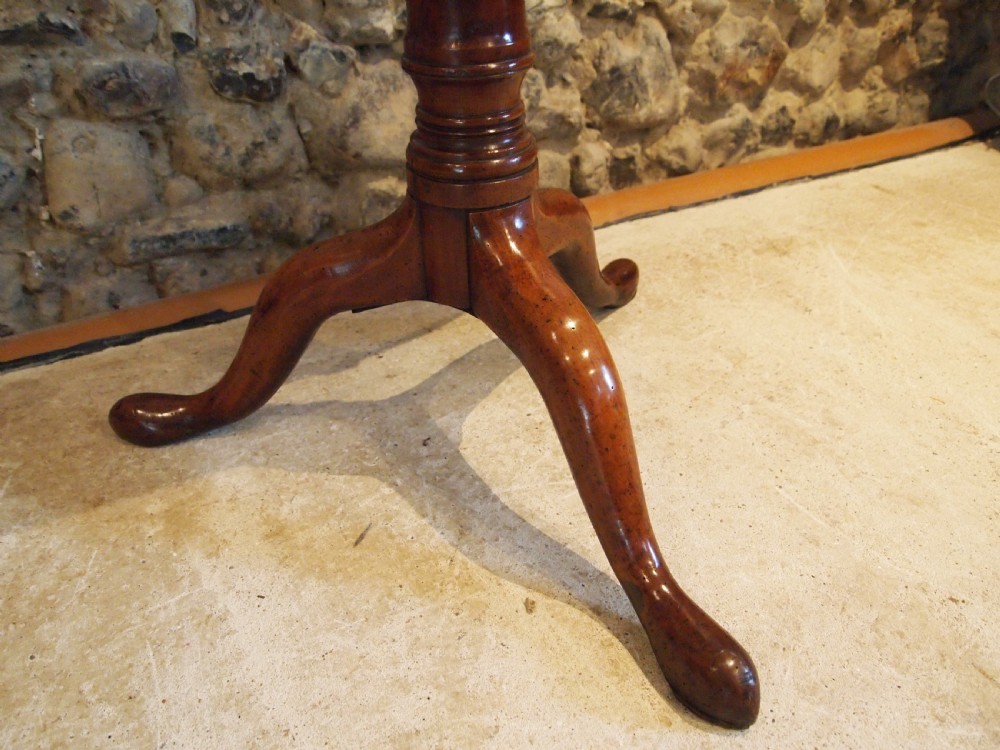 Table very rare George III Apple wood tilt top table c1780 View VIII