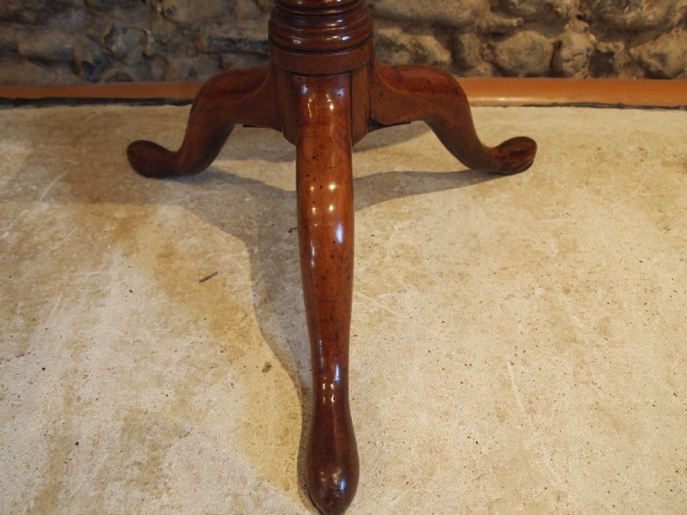 Table very rare George III Apple wood tilt top table c1780 View IX