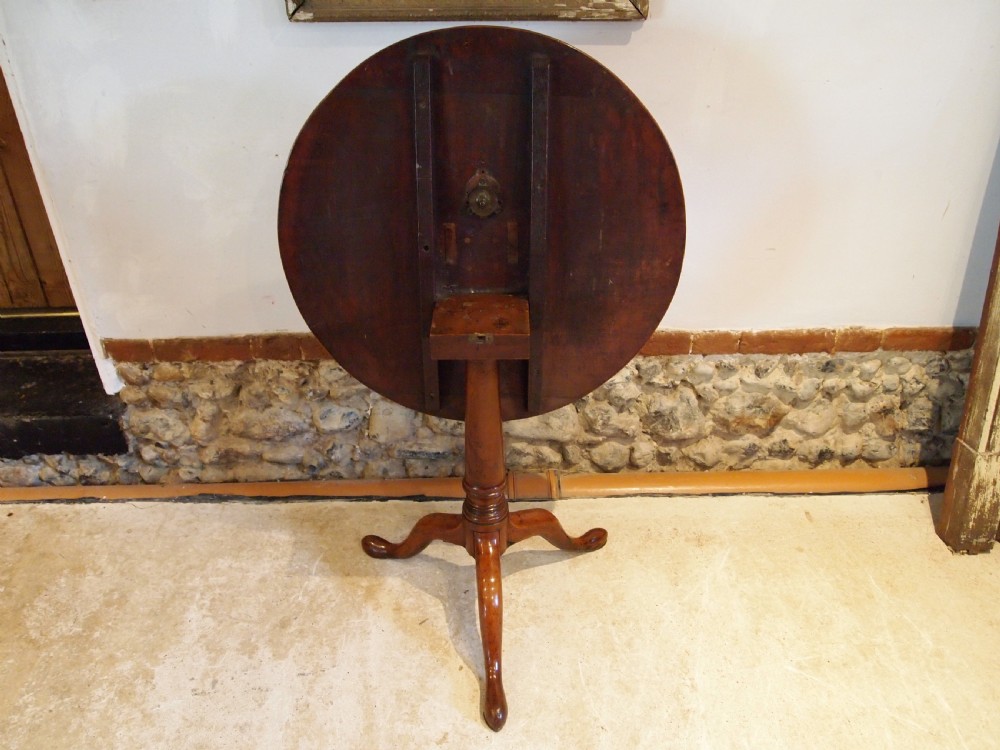 Table very rare George III Apple wood tilt top table c1780 View X