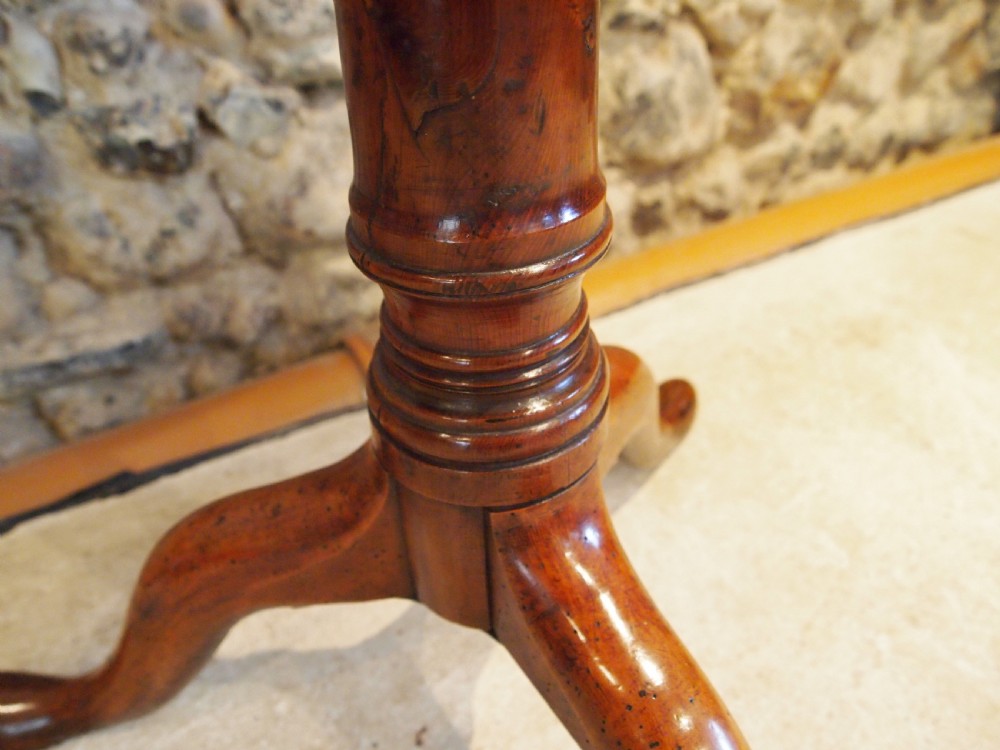 Table very rare George III Apple wood tilt top table c1780 View XIII