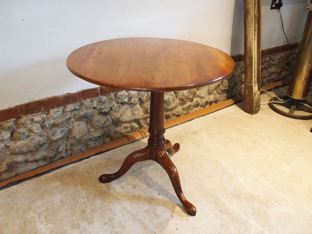 Table very rare George III Apple wood tilt top table c1780 View XIV