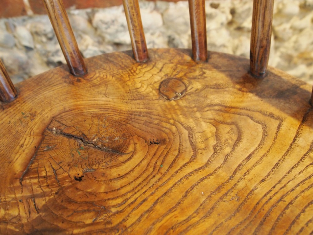 Chair rare primitive West Country Windsor Ash Elm George III c1790 View II