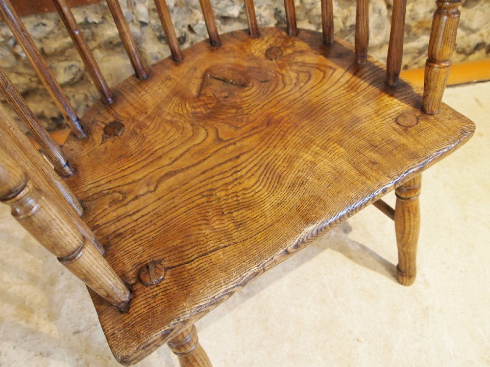 Chair rare primitive West Country Windsor Ash Elm George III c1790 View IV