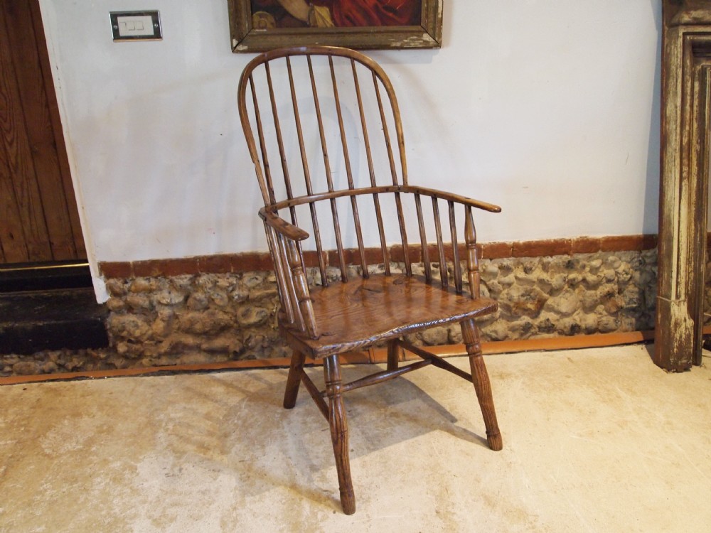 Chair rare primitive West Country Windsor Ash Elm George III c1790 View V
