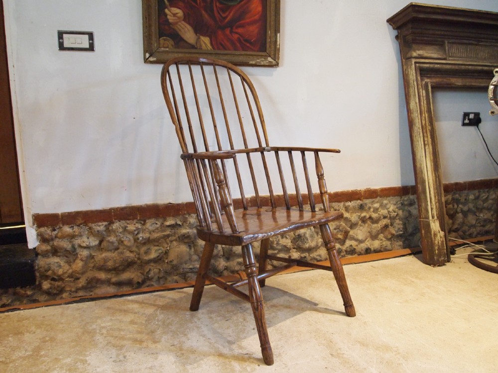 Chair rare primitive West Country Windsor Ash Elm George III c1790 View VI