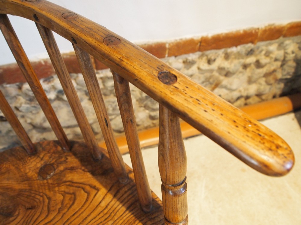 Chair rare primitive West Country Windsor Ash Elm George III c1790 View VII