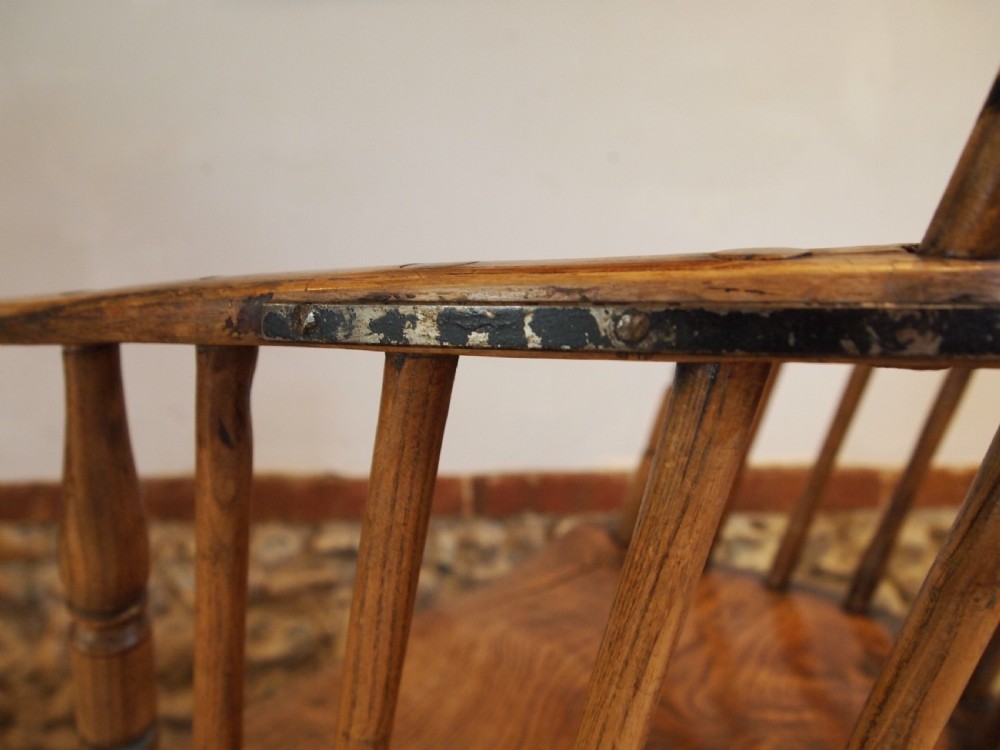 Chair rare primitive West Country Windsor Ash Elm George III c1790 View X