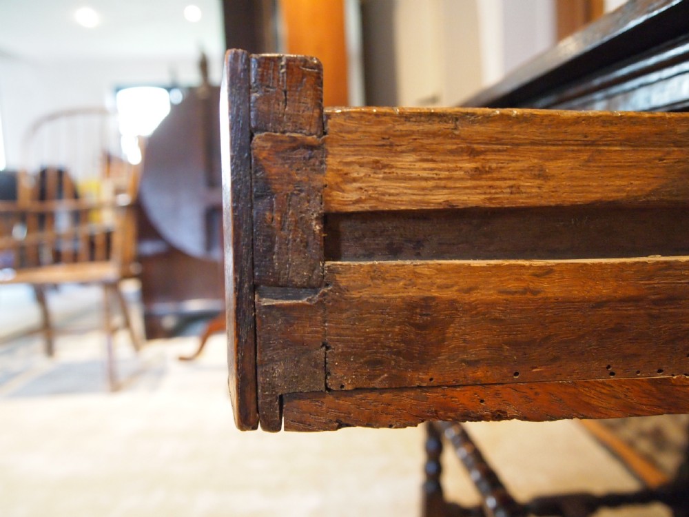 Table Charles II Oak side hall lowboy c1680 View VII