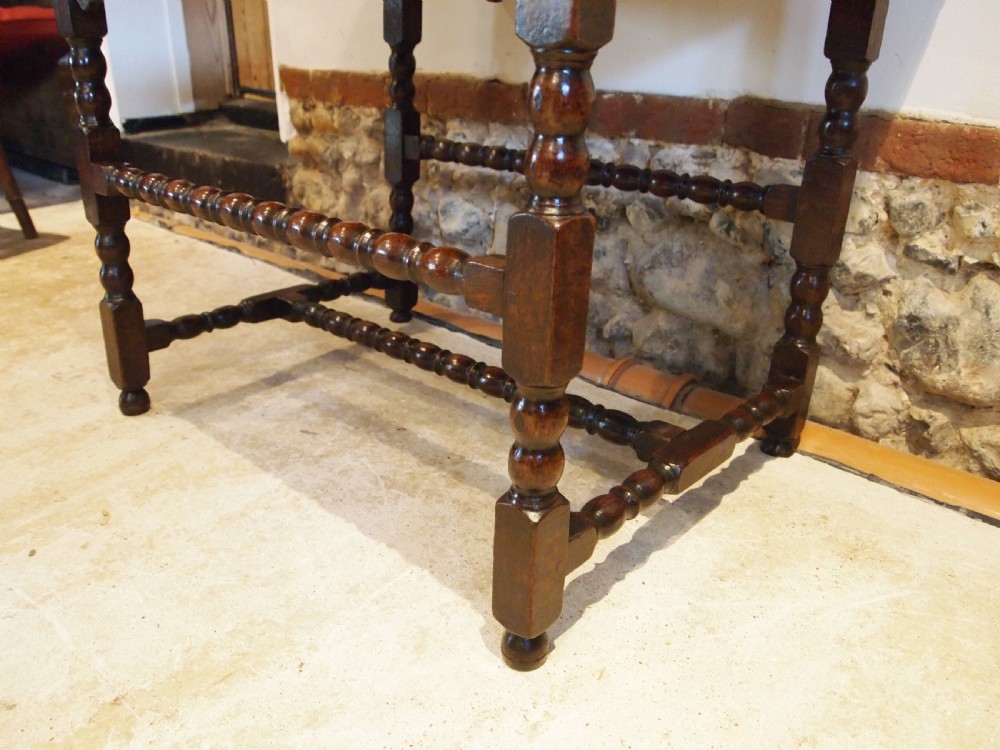 Table Charles II Oak side hall lowboy c1680 View XII