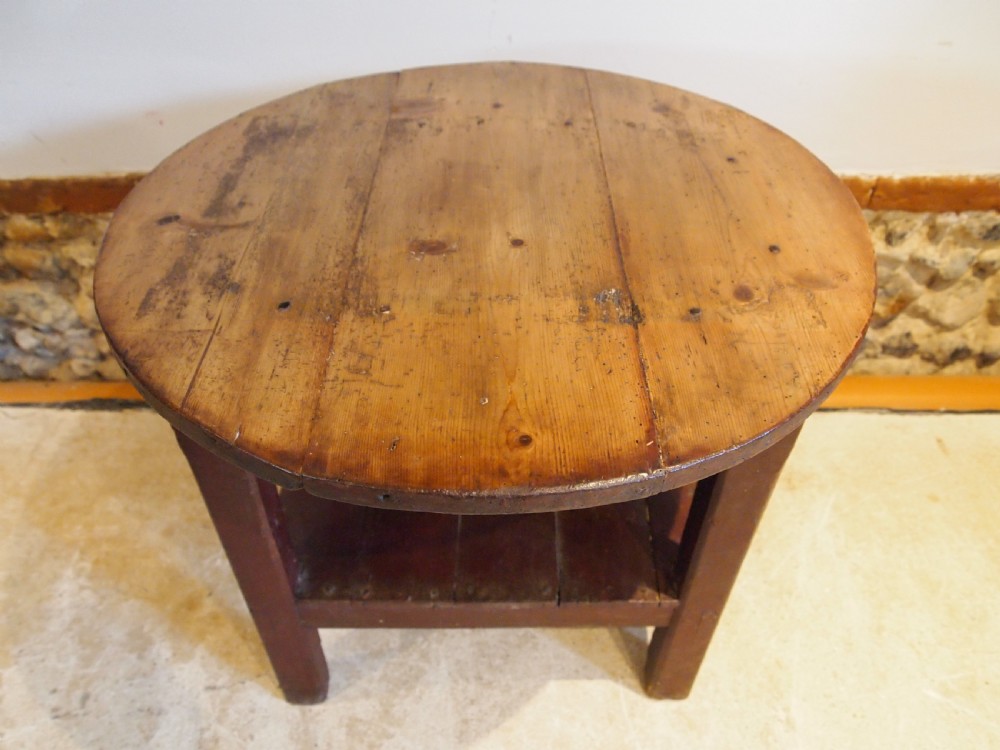 Table rare Irish cricket or tavern table Pine c1820 View V