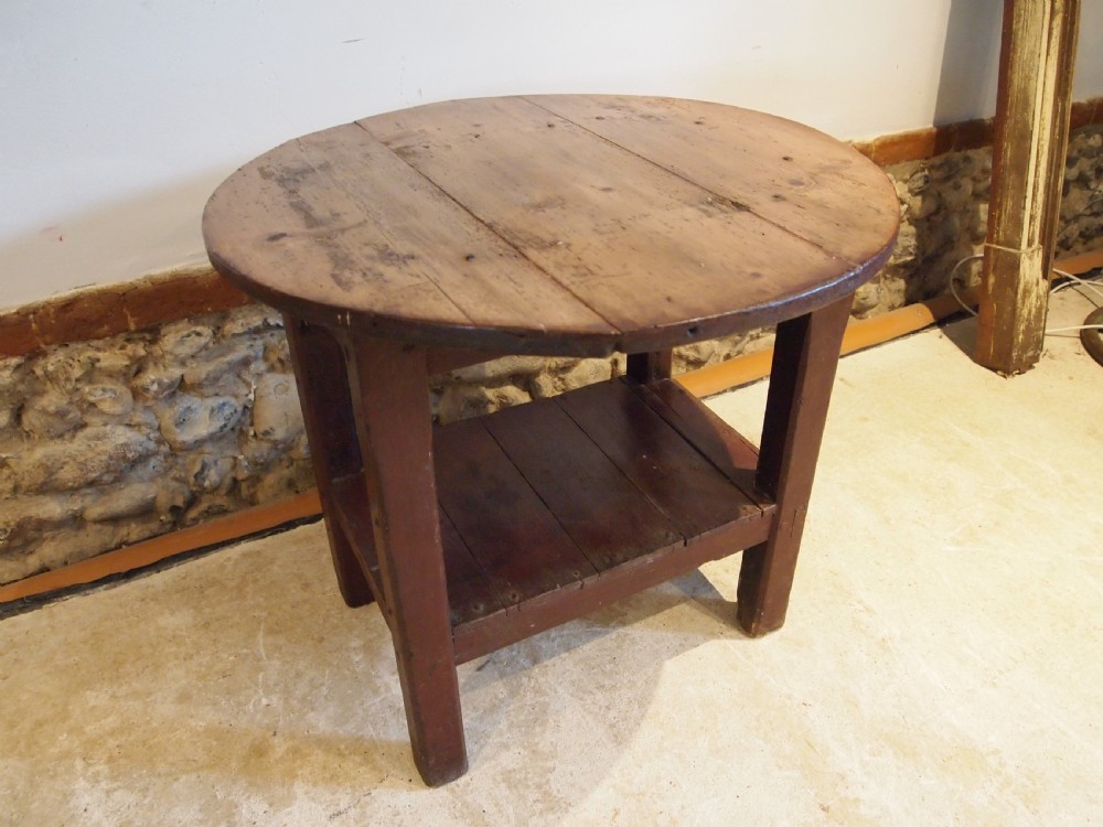 Table rare Irish cricket or tavern table Pine c1820 View XI