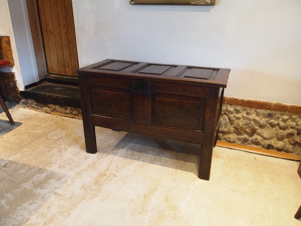 Coffer Welsh Oak chest trunk blanket box Queen Anne c1700